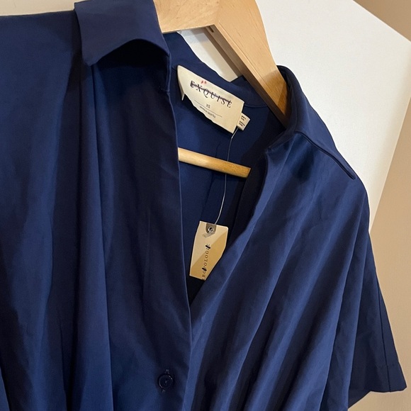 Anthropologie x Exquise The Tobie Button-Front Pleated Mini Shirt Dress XS NWT - Picture 7 of 12